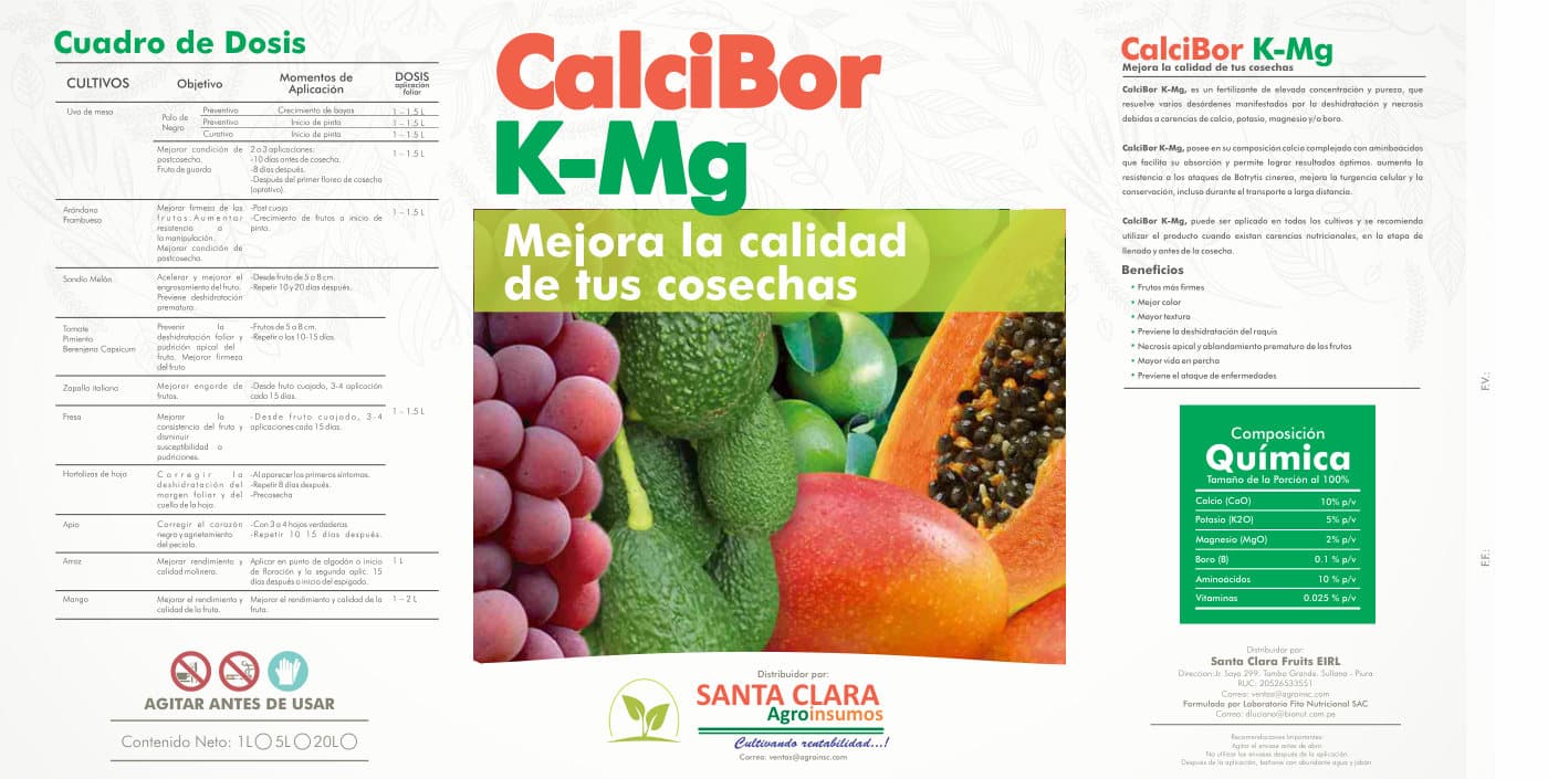 Etiqueta · CalciBor K-Mg — página 1