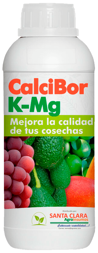 Envase de CalciBor K-Mg, fertilizante con calcio, potasio, magnesio y boro de Santa Clara